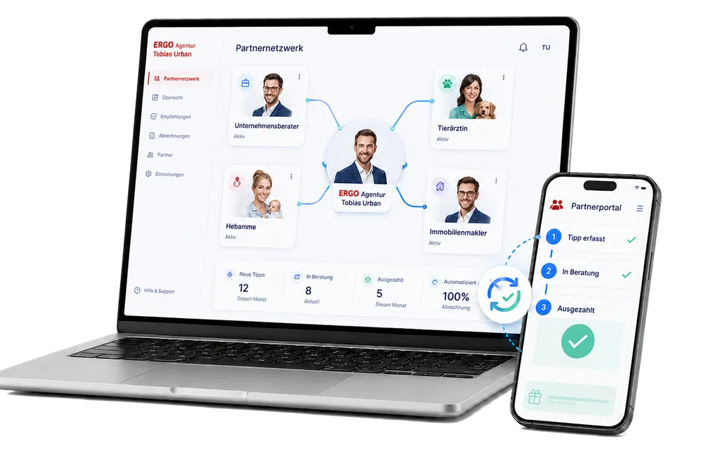 Tippgold Partnernetzwerk im Berater-Dashboard