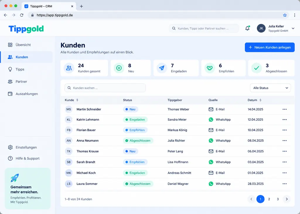 Alle Tipps gebündelt im CRM
